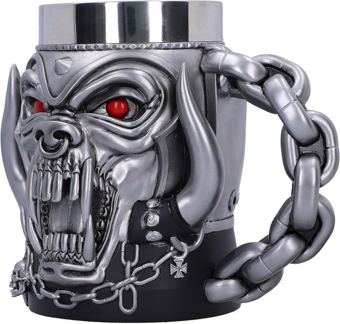 Motorhead - Tankard Snaggletooth - Pint (560ml) 14.5cm high quality resin cast w. removable stainless steel insert