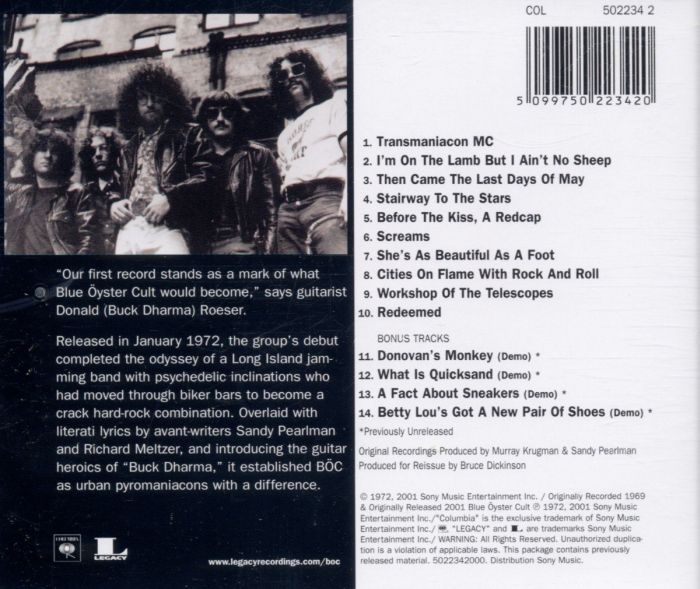 Blue Oyster Cult - Blue Oyster Cult (Euro.) - CD - New