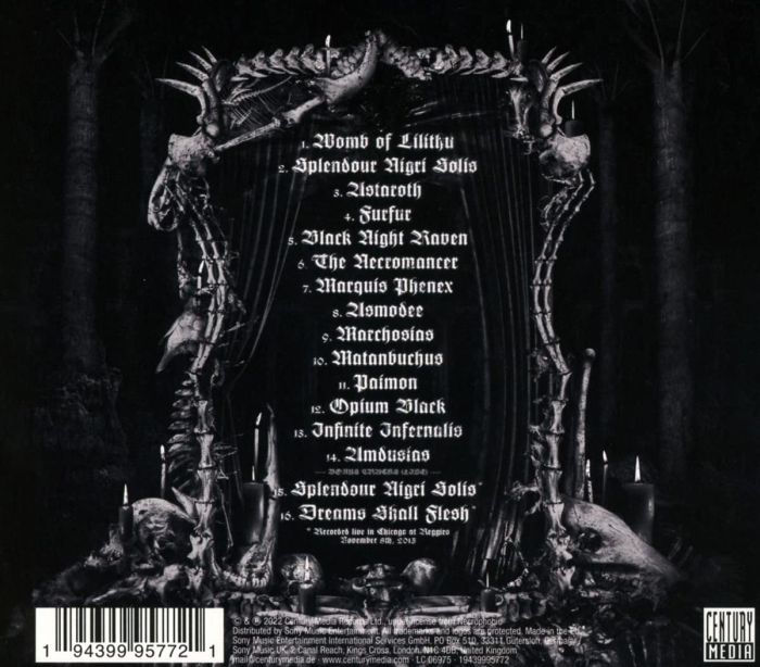Necrophobic - Womb Of Lilithu (Euro. 2022 reissue with slipcase & 2 bonus tracks) - CD - New