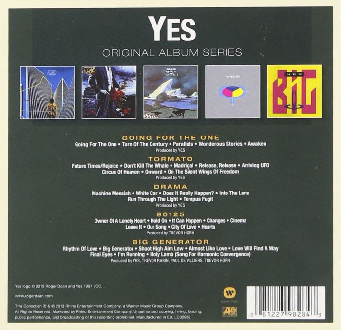 Yes - Original Album Series (Going For The One/Tormato/Drama/90125/Big Generator) (5CD) - CD - New