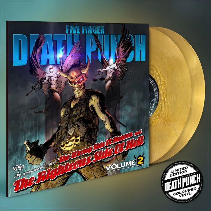 Five Finger Death Punch - Wrong Side Of Heaven And The Righteous Side Of Hell Vol. 2, The (Ltd. Ed. 2023 2LP Metallic Gold vinyl gatefold reissue) - Vinyl - New