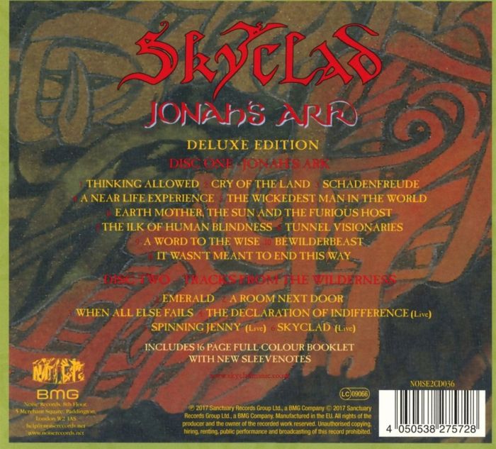 Skyclad - Jonah's Ark & Tracks From The Wilderness (2017 Deluxe Ed. 2CD reissue) - CD - New