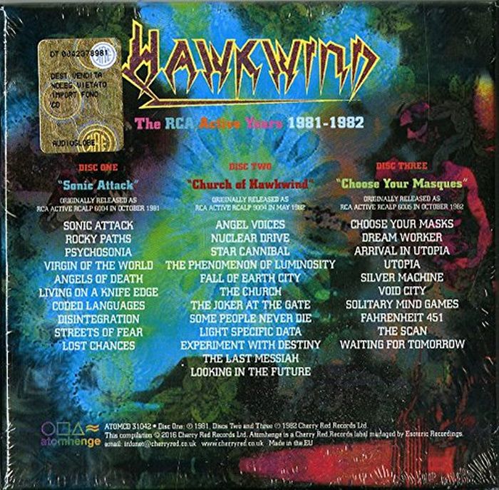 Hawkwind - RCA Active Years 1981-1982, The (Sonic Attack/Church Of Hawkwind/Choose Your Masques) (3CD Box Set) - CD - New