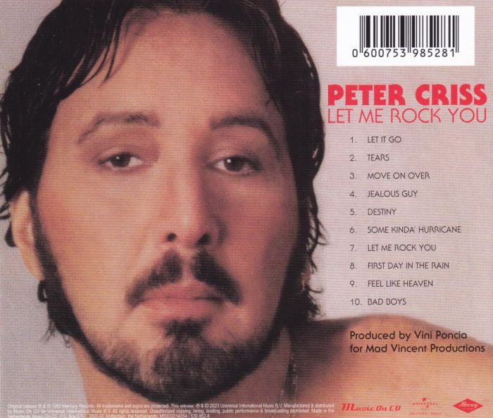 Criss, Peter - Let Me Rock You (2023 reissue) - CD - New