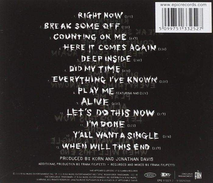 Korn - Take A Look In The Mirror (Euro.) - CD - New