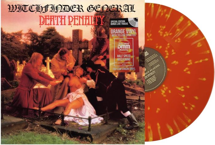 Witchfinder General - Death Penalty (2024 Special Ed. 180g Orange with Yellow Splatter vinyl gatefold reissue with 2 bonus live tracks) - Vinyl - New