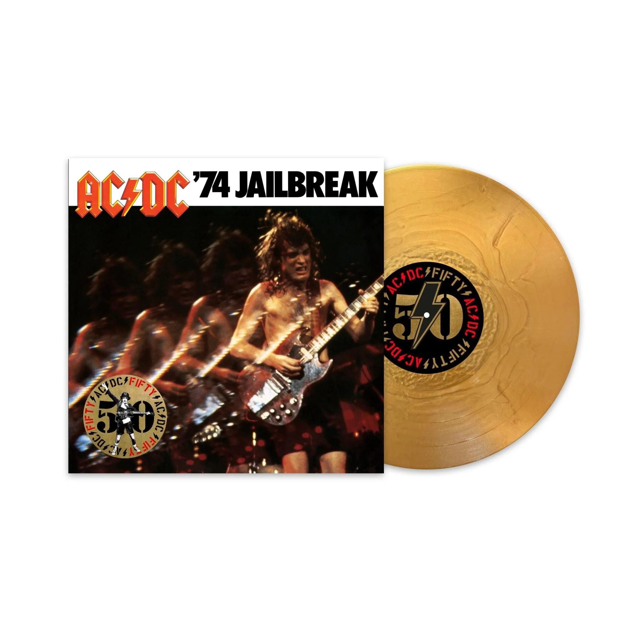 ACDC - 74 Jailbreak (50th Anniversary Special Ed. Gold vinyl reissue with insert) - Vinyl - New