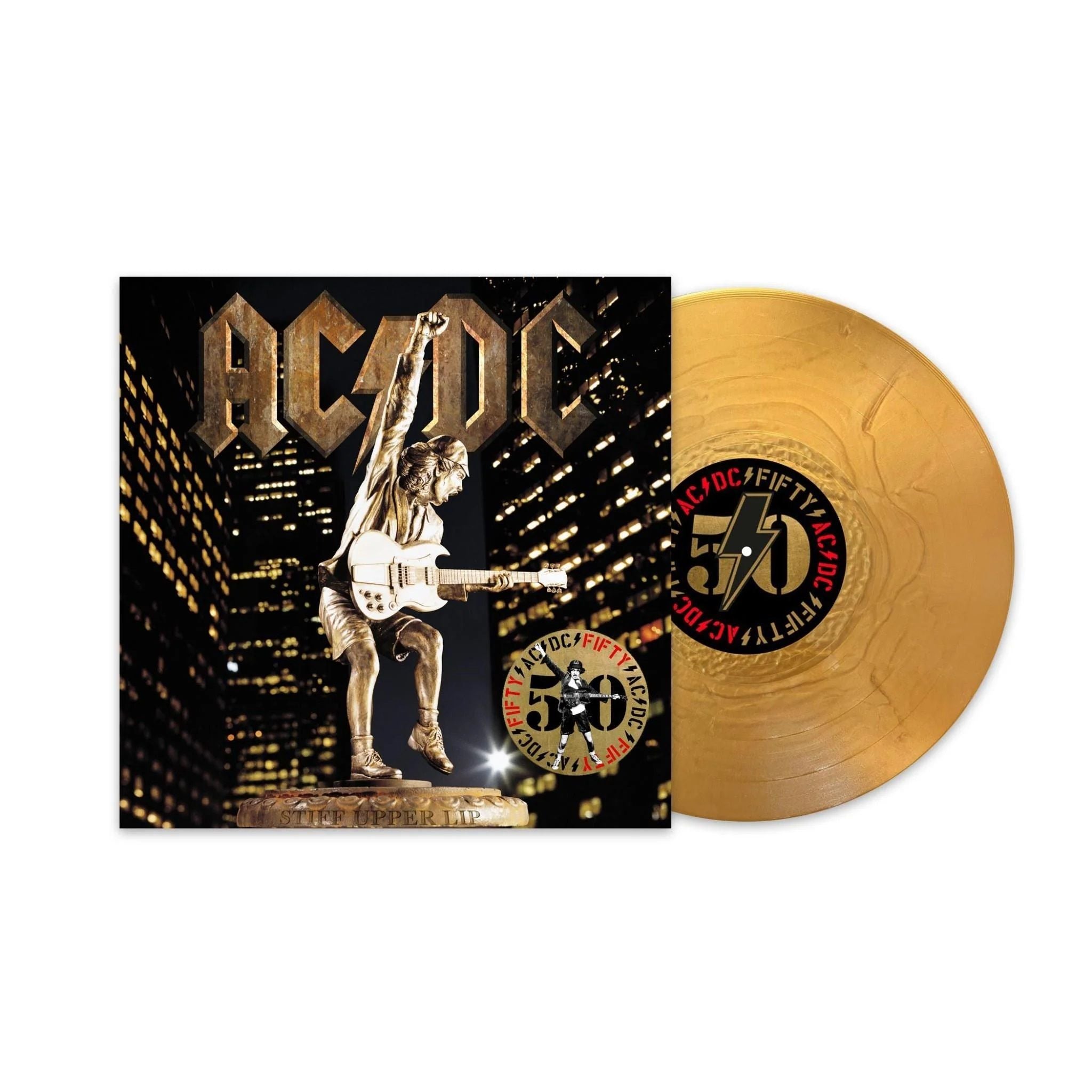 ACDC - Stiff Upper Lip (50th Anniversary Special Ed. Gold vinyl reissue with insert) - Vinyl - New
