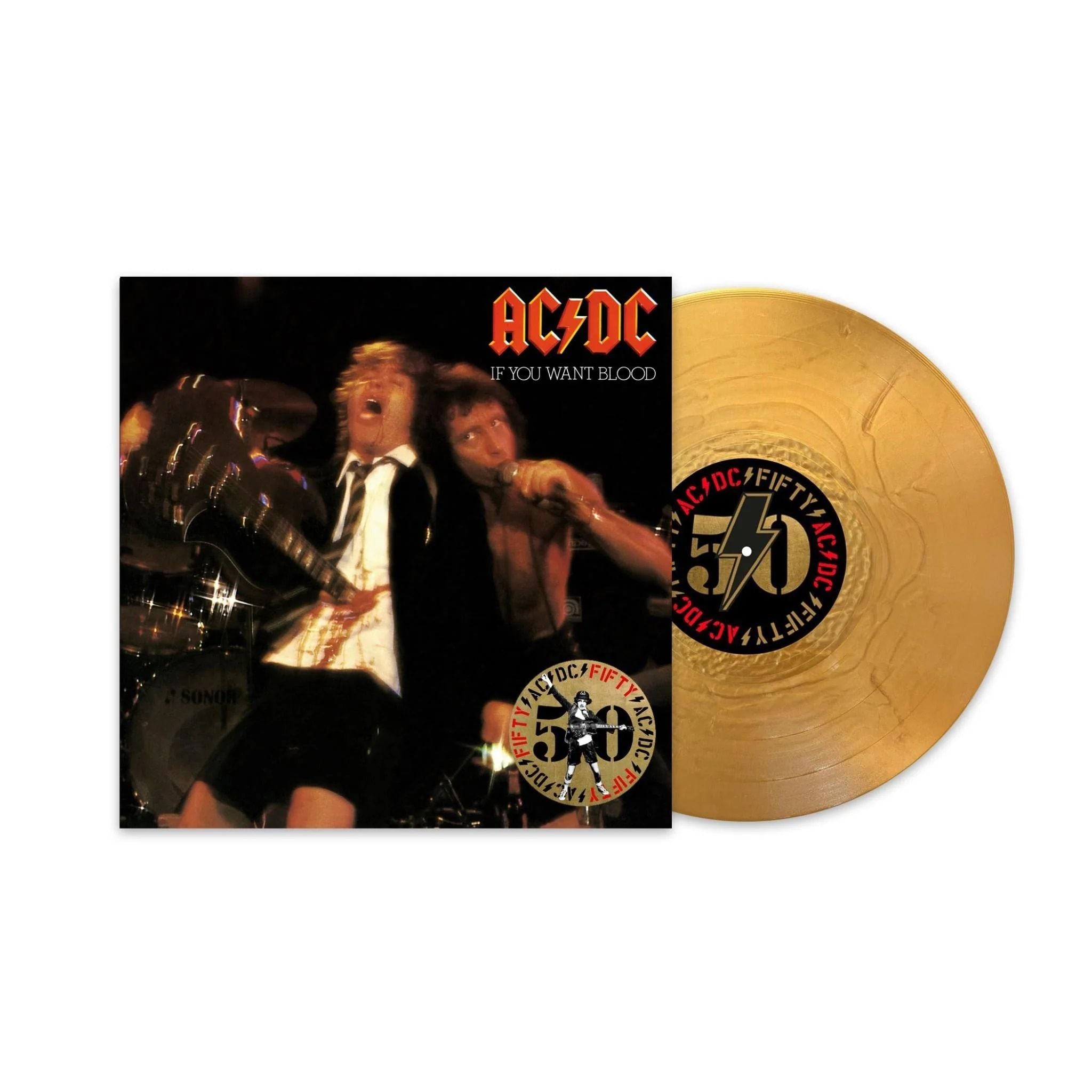 ACDC - If You Want Blood You've Got It (50th Anniversary Special Ed. Gold vinyl reissue with insert) - Vinyl - New