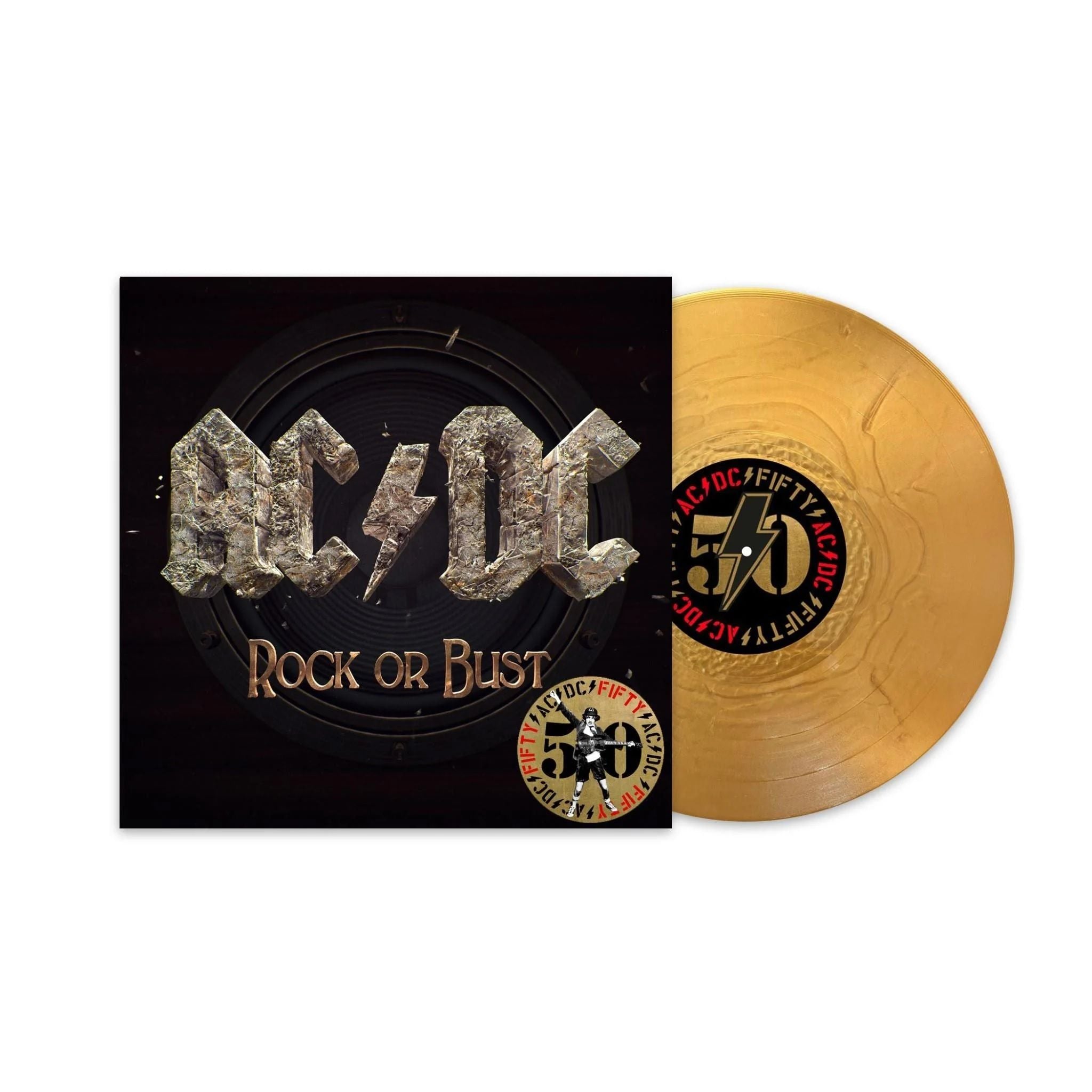 ACDC - Rock Or Bust (50th Anniversary Special Ed. Gold vinyl gatefold reissue with insert) - Vinyl - New