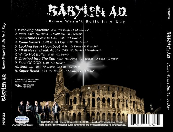 Babylon A.D. - Rome Wasn't Built In A Day - CD - New