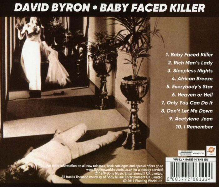 Byron, David - Baby Faced Killer (2017 reissue) - CD - New