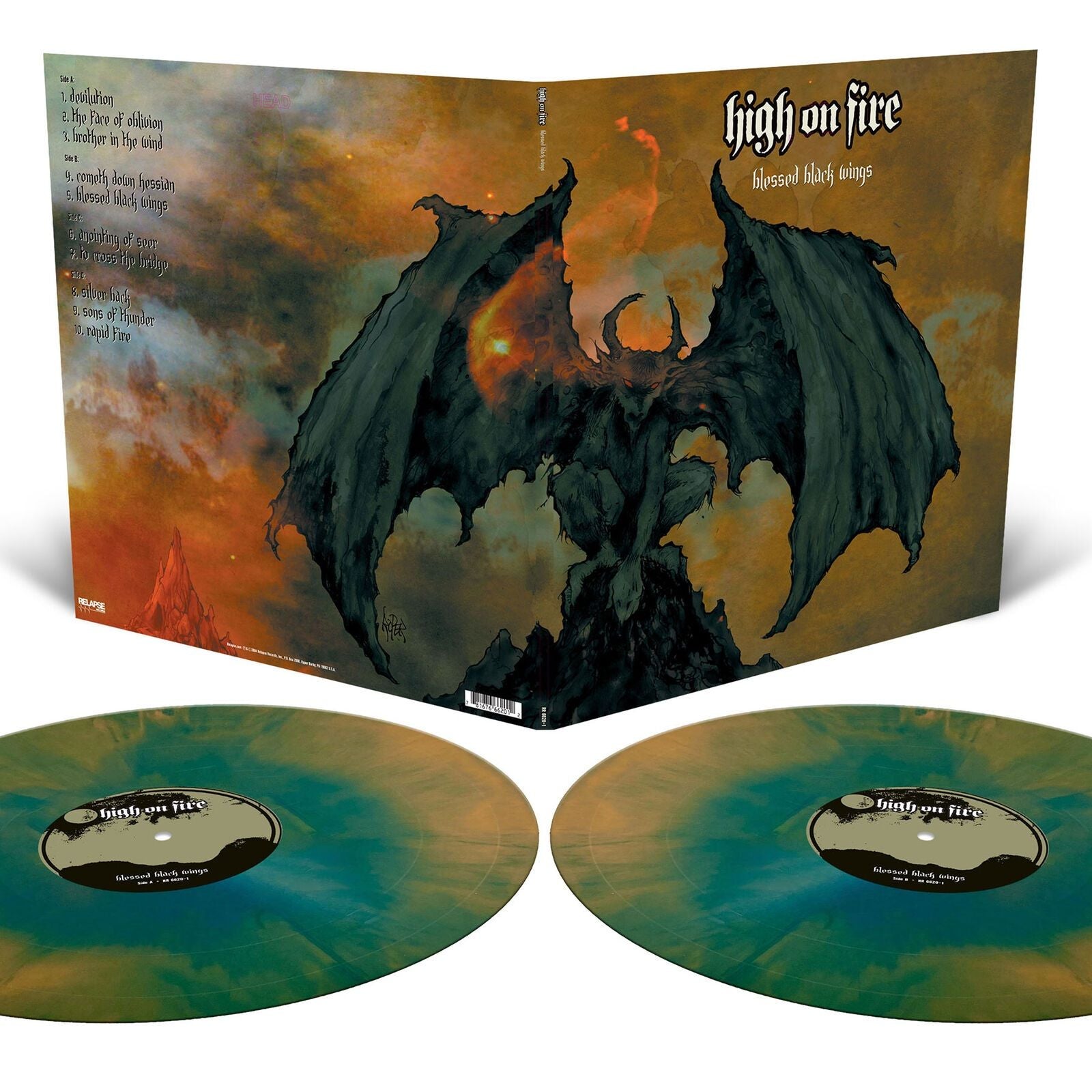 High On Fire - Blessed Black Wings (2023 2LP Custom Galaxy Merge vinyl gatefold reissue) - Vinyl - New
