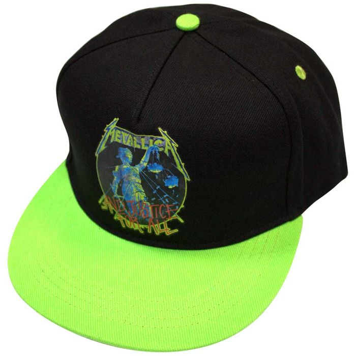 Metallica - Cap Snapback (Black & Green And Justice For All)