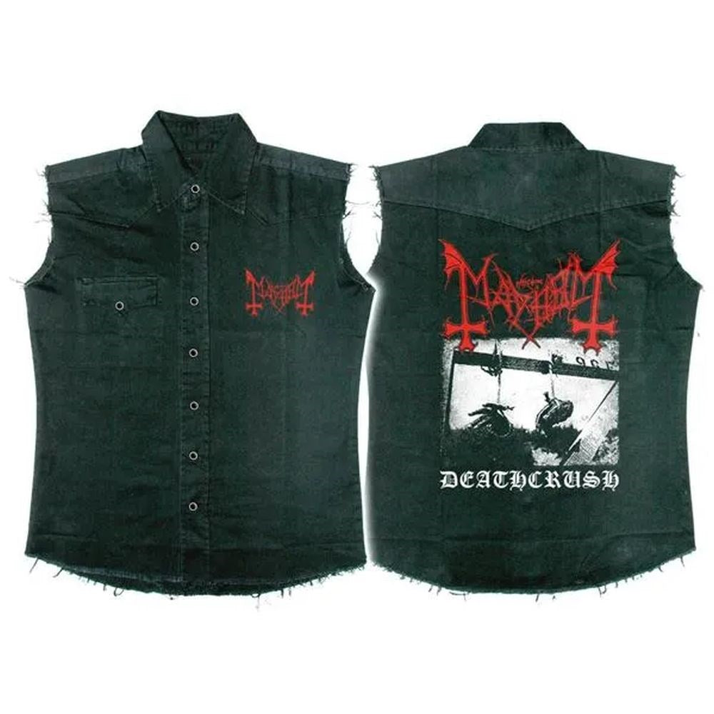 Mayhem - Sleeveless Black Work Shirt (Deathcrush) - 100% Official Merchandise