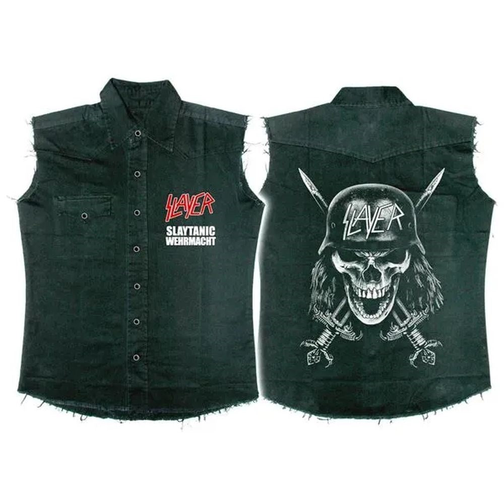 Slayer - Sleeveless Black Work Shirt (Werhmacht) - 100% Official Merchandise