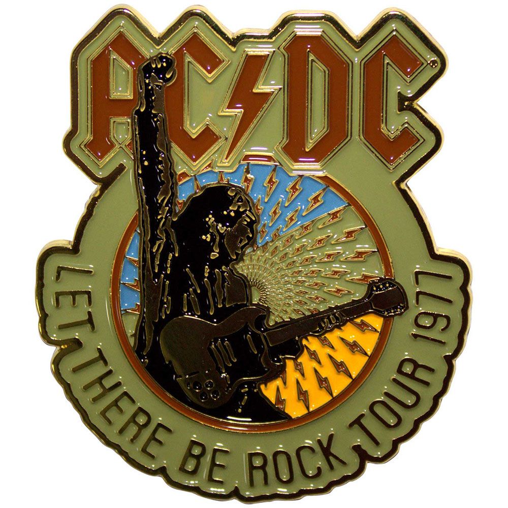 ACDC - Enamel Pin Badge (55mm x 60mm Large Premium) - 1977 Let There Be Rock Tour