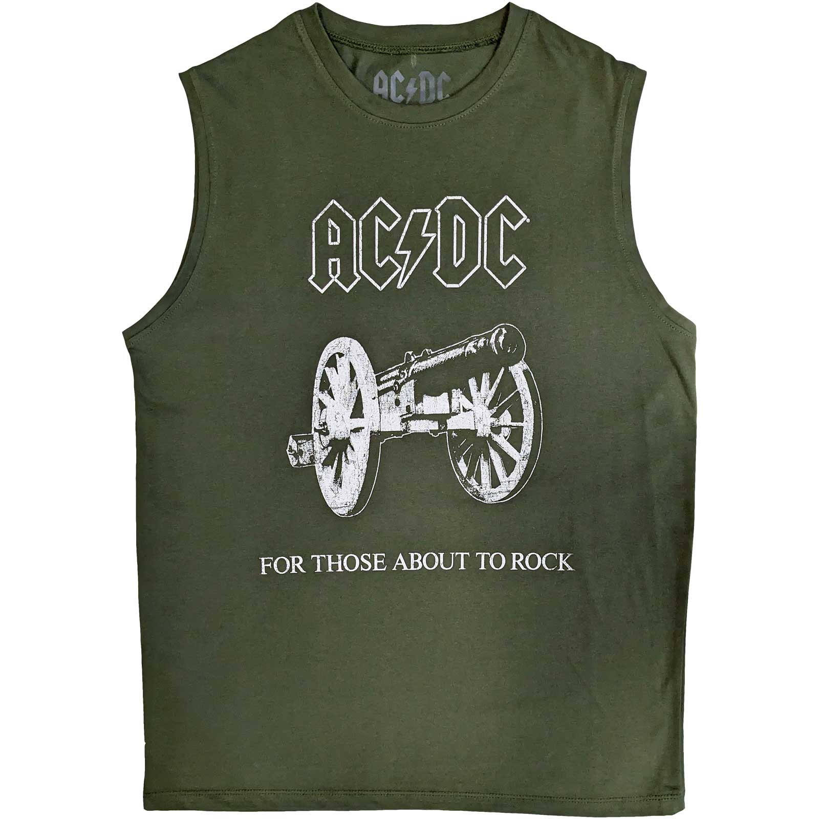 ACDC - For Those About To Rock Green Tank Singlet