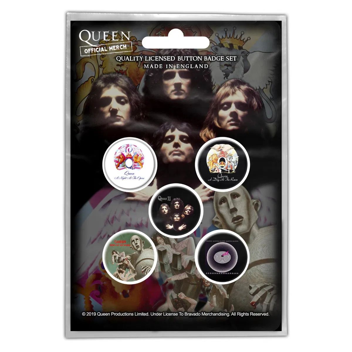 Queen - 5 x 2.5cm Button Set - Early Albums