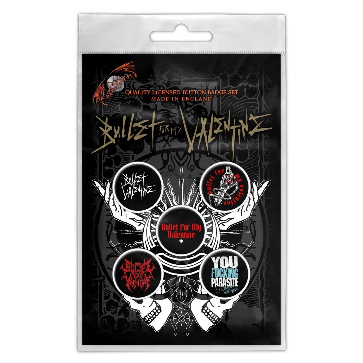 Bullet For My Valentine - 5 x 2.5cm Button Set - Logo