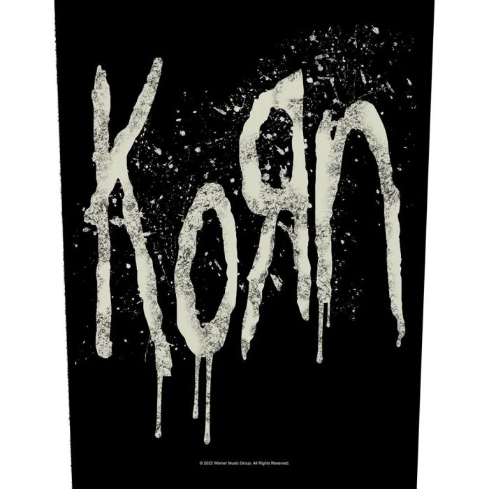 Korn - Splatter Logo - Sew-On Back Patch (295mm x 265mm x 355mm)