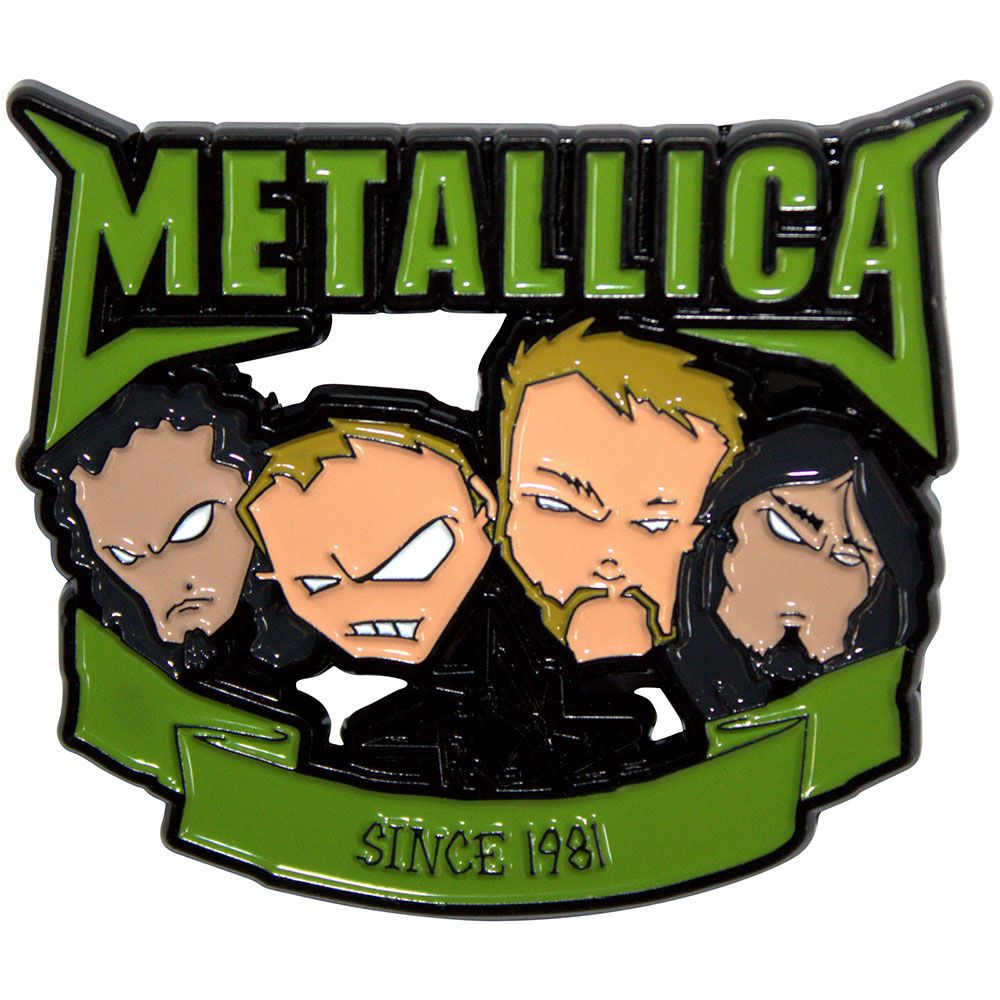 Metallica - Pin Badge (50mm x 45mm) - Since 1981 Cartoon Heads