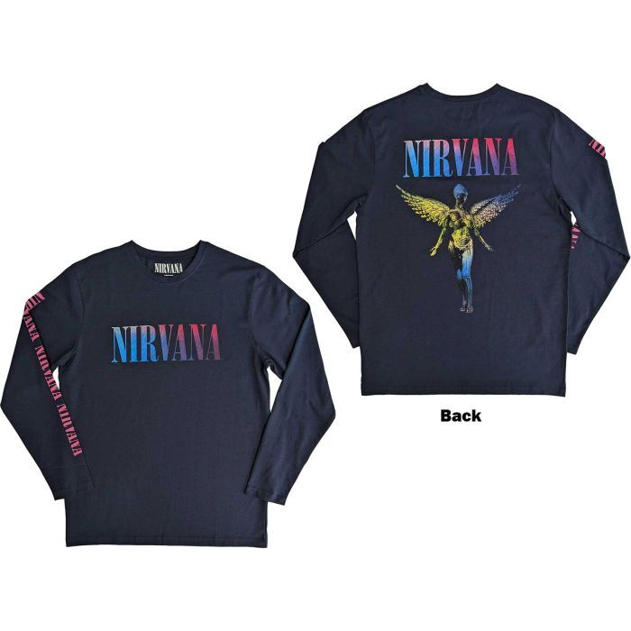 Nirvana - In Utero Navy Long Sleeve Shirt