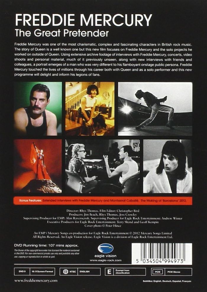 Mercury, Freddie - Great Pretender, The (R0) - DVD - Music