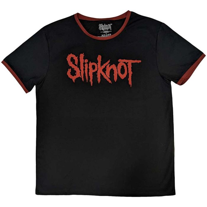 Slipknot - Logo and S Black Ringer Shirt - 100% Official Merchandise
