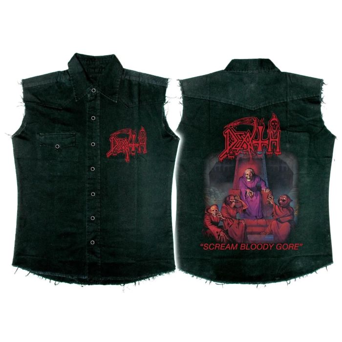 Death - Sleeveless Black Work Shirt (Scream Bloody Gore) - 100% Official Merchandise