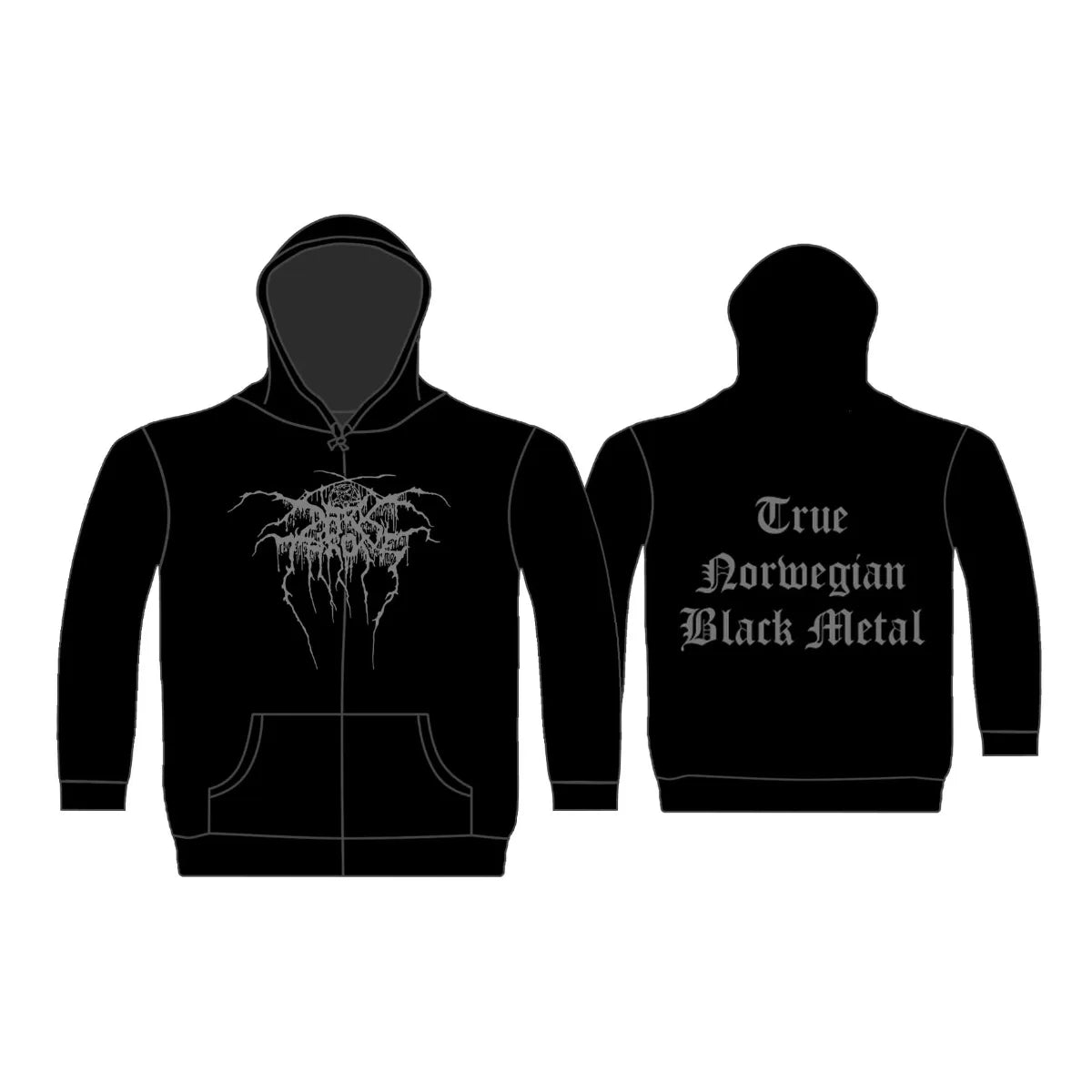 Darkthrone - Zip Black Hoodie (True Norwegian Black Metal)