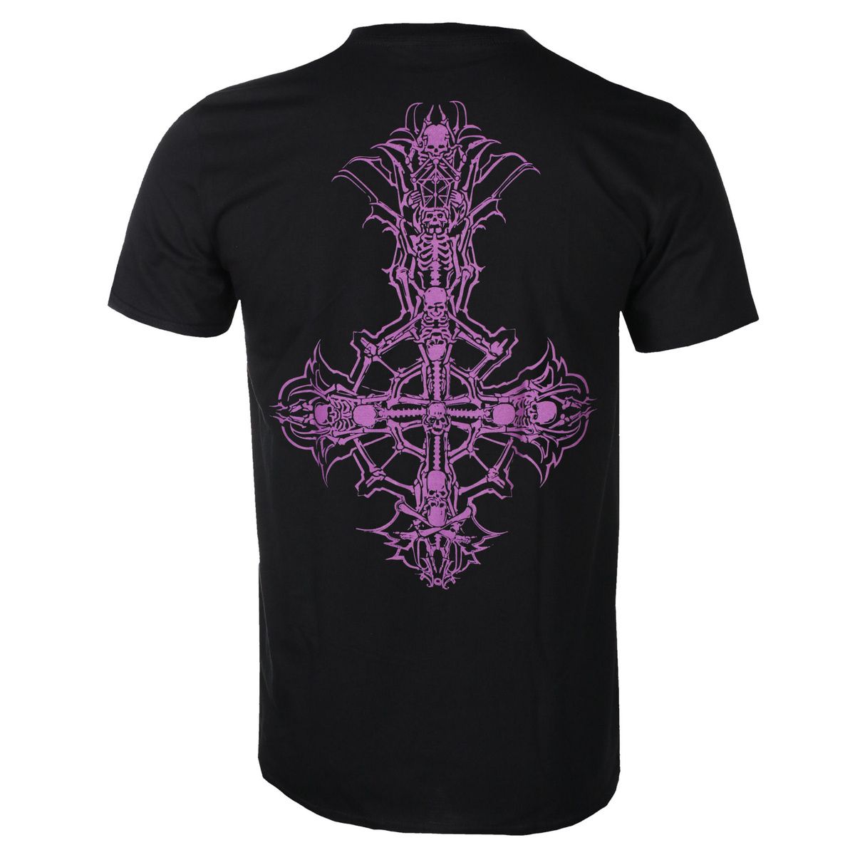 Ghost - Metal Logo and Purple Grucifix Black Shirt - COMING SOON