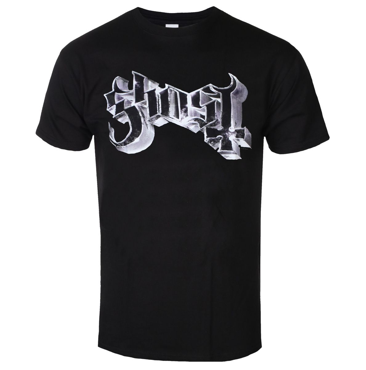 Ghost - Metal Logo and Purple Grucifix Black Shirt - COMING SOON