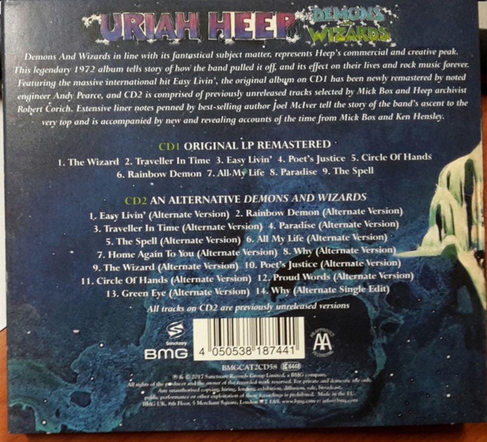 Uriah Heep - Demons And Wizards (2017 Deluxe Ed. 2CD reissue) - CD - New