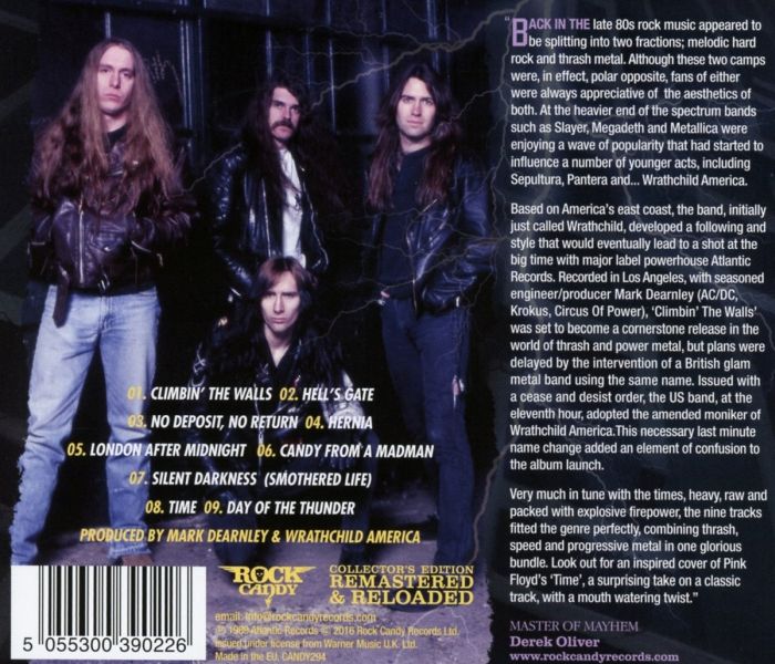 Wrathchild America - Climbin' The Walls (Rock Candy remaster) - CD - New