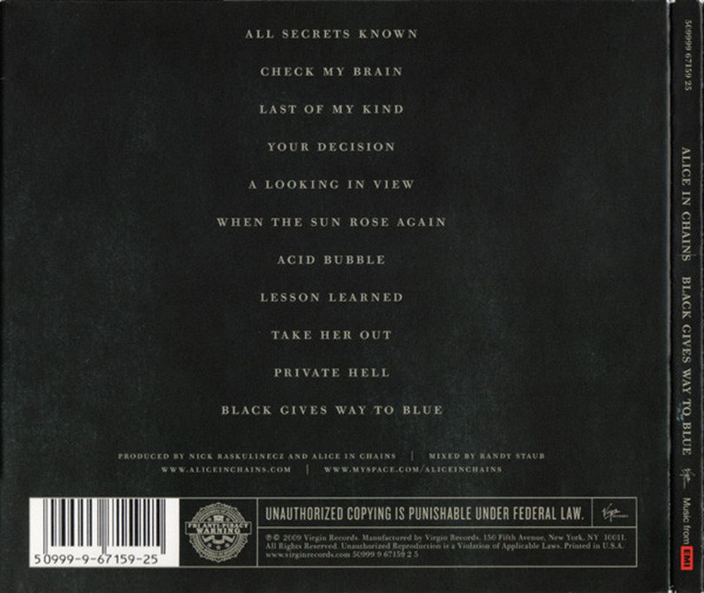 Alice In Chains - Black Gives Way To Blue (U.S. digipak) - CD - New
