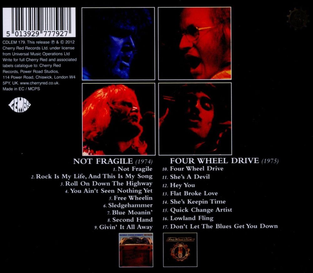 Bachman-Turner Overdrive - Not Fragile/Four Wheel Drive (2012 reissue) - CD - New