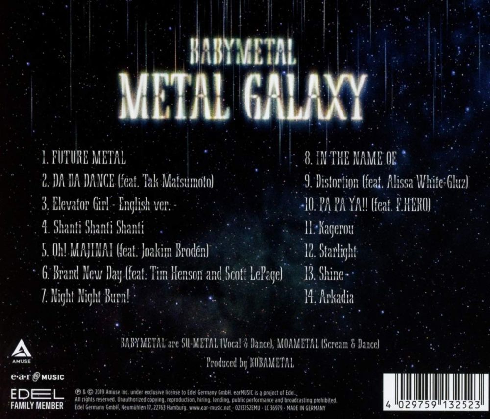Babymetal - Metal Galaxy (Euro. jewel case) - CD - New