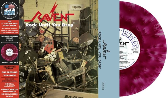Raven - Rock Until You Drop (2022 Blue & Purple Smoke vinyl reissue) - Vinyl - New