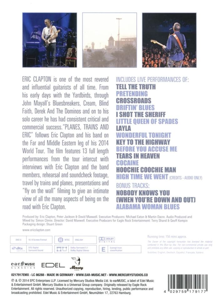 Clapton, Eric - Planes, Trains, And Eric (2022 Deluxe Ed. digipak reissue) (R0) - DVD - Music