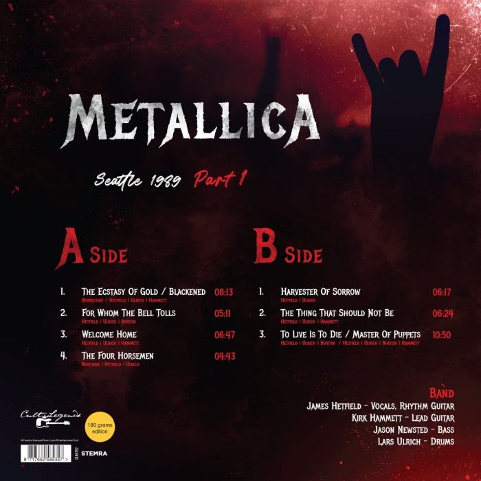 Metallica - Seattle 1989 Part 1: Live Radio Broadcast (180g) - Vinyl - New