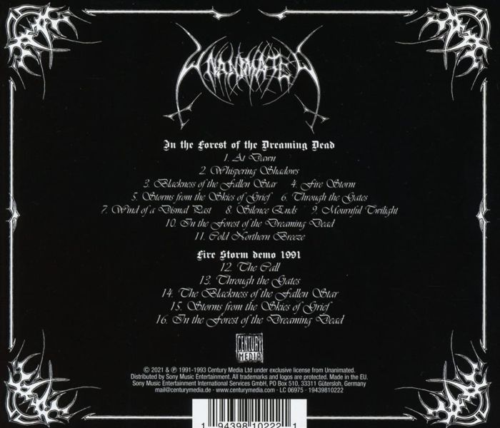 Unanimated - In The Forest Of The Dreaming Dead (2021 reissue with 5 bonus demo tracks) - CD - New