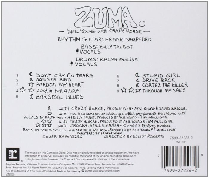 Young, Neil & Crazy Horse - Zuma - CD - New