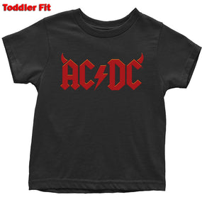 ACDC - Horns Logo Toddler and Youth Black Shirt