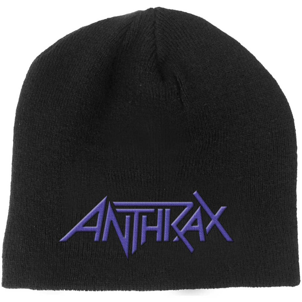 Anthrax - Knit Beanie - Embroidered - Purple Logo