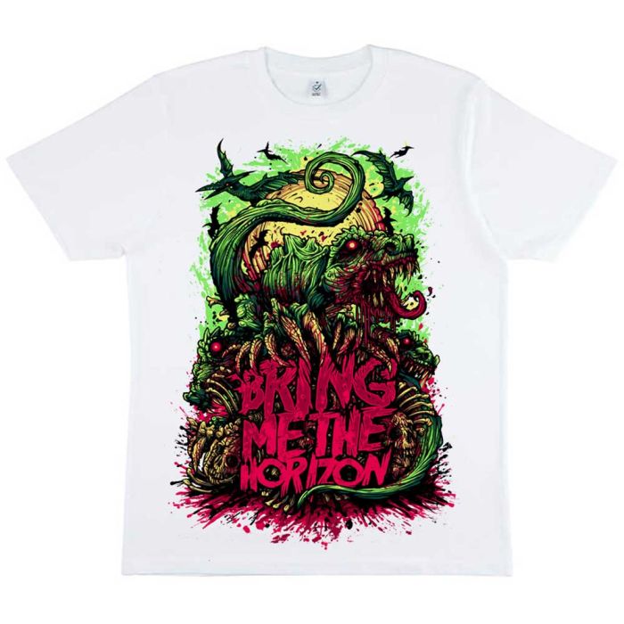 Bring Me The Horizon - Dinosaur White Shirt