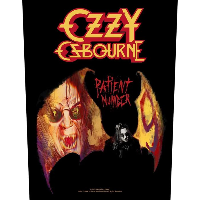 Osbourne, Ozzy - Patient No. 9 - Sew-On Back Patch (295mm x 265mm x 355mm)
