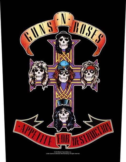 Guns N Roses - Appetite For Destruction - Sew-On Back Patch (295mm x 265mm x 355mm)