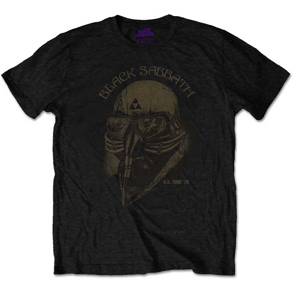 Black Sabbath - Tour 78 Mask Black Shirt - 100% Official Merchandise
