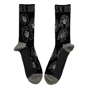 Guns N Roses - Appetite For Destruction - Black Crew Socks (Fits Sizes 7 to 11)